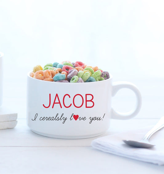 Personalized Cereal Bowl | I Cerealsly Love You | Valentine's Day Gift | Gift For Him | Personalized Gift | Gift For Boyfriend | For Her